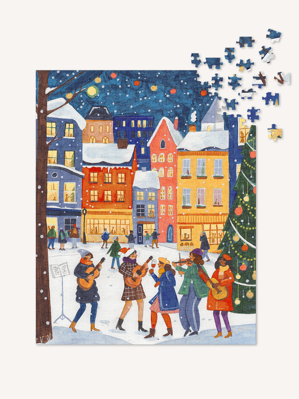 Night Before Christmas - 500 Piece Gold Foil Puzzle