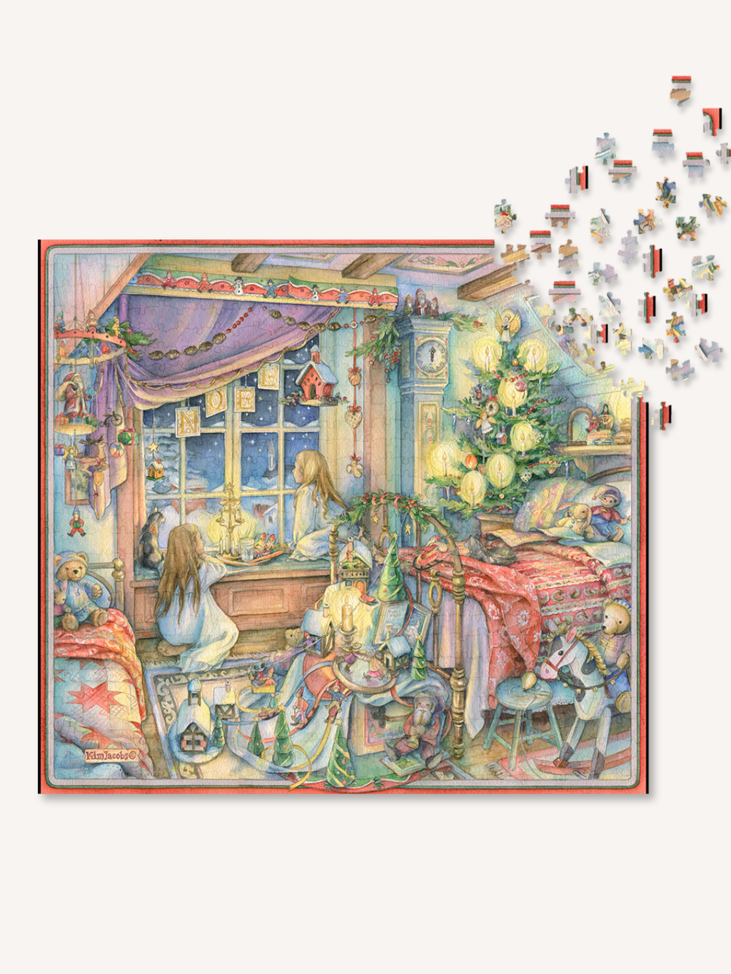 [Pre-Order] Kim Jacobs Waiting for Santa - 896 Piece Puzzle