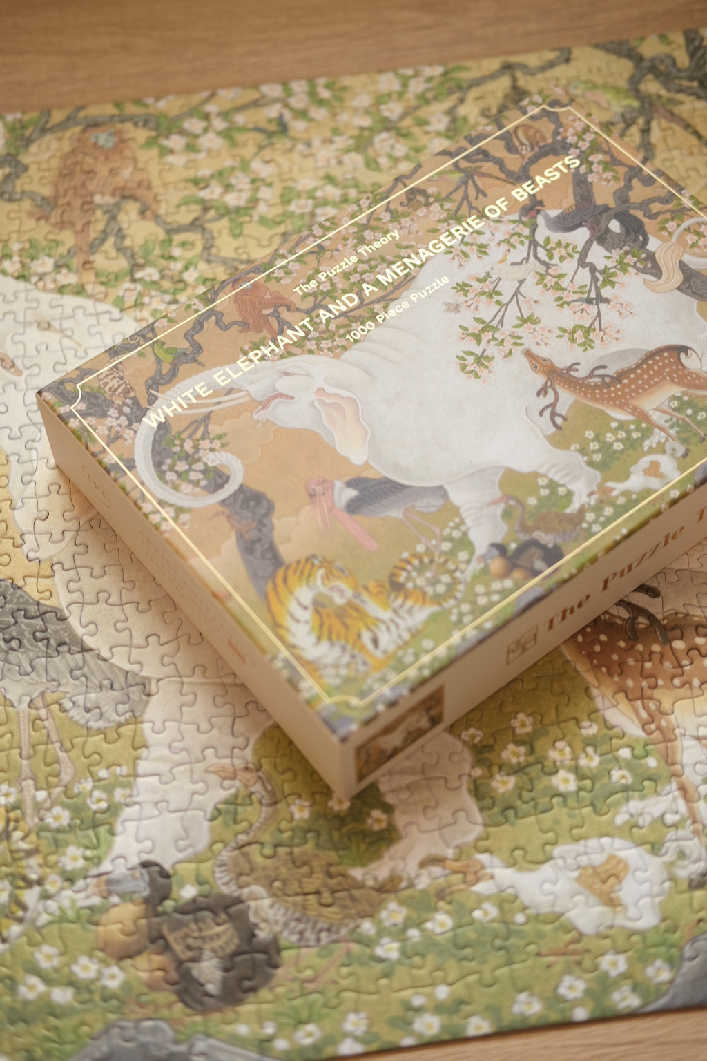 Jun Sato White Elephant and a Menagerie of Beasts - 1000 Piece Puzzle