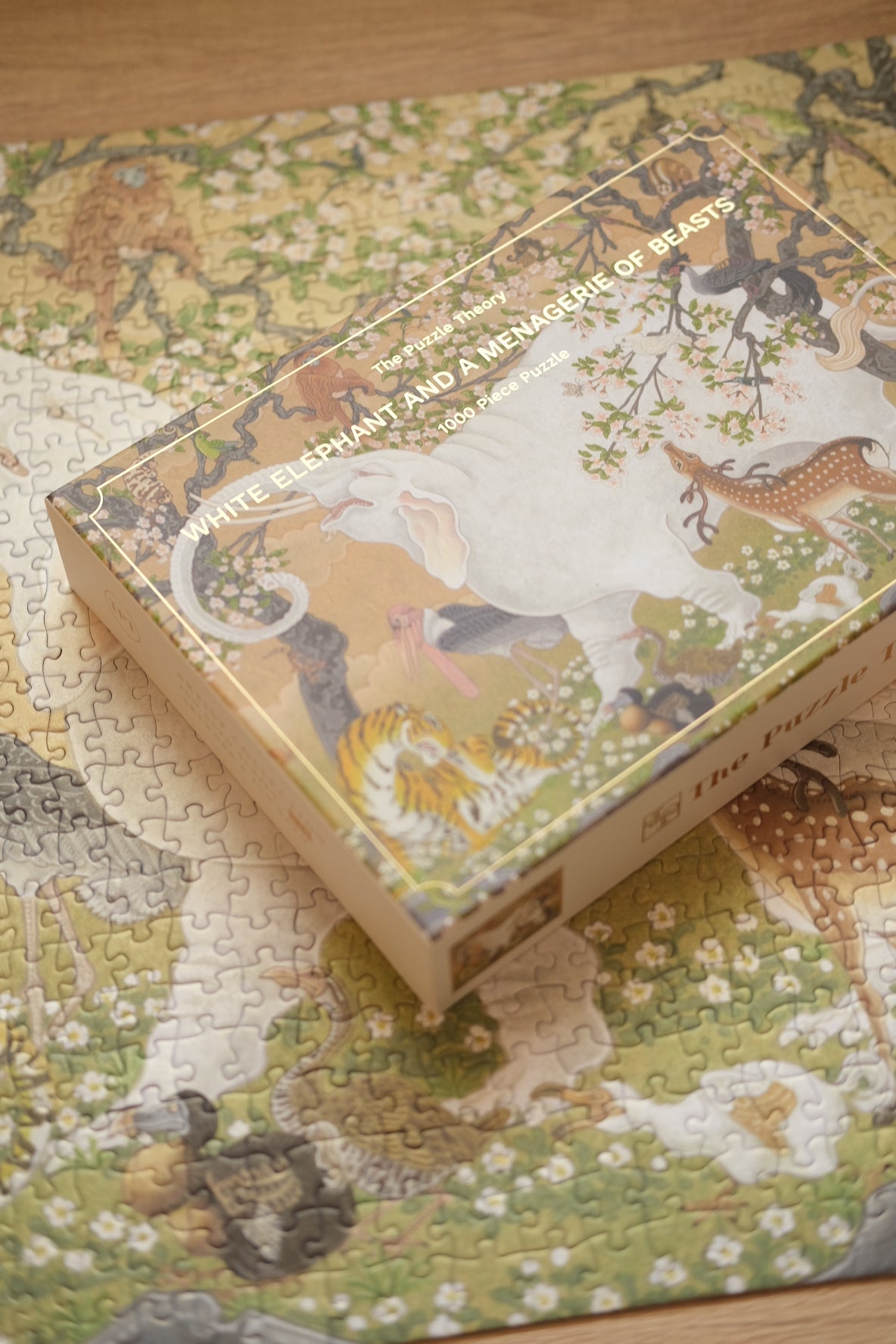 Jun Sato White Elephant and a Menagerie of Beasts - 1000 Piece Puzzle
